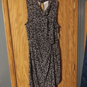 Lark & Ro Women's Sleeveless Crossover Twist Wrap Dress Size 12